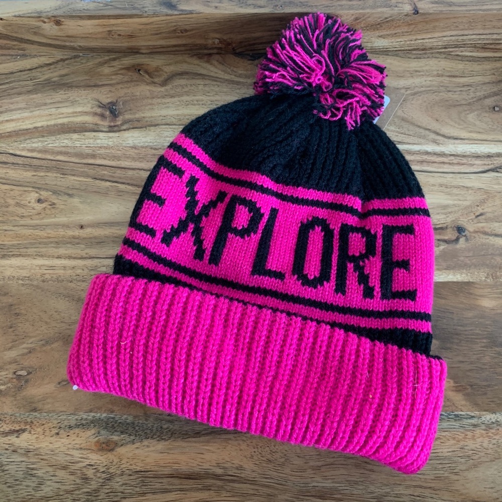 North Face Youth Kids Explore Mr.Pink Beanie - Picture 2 of 5